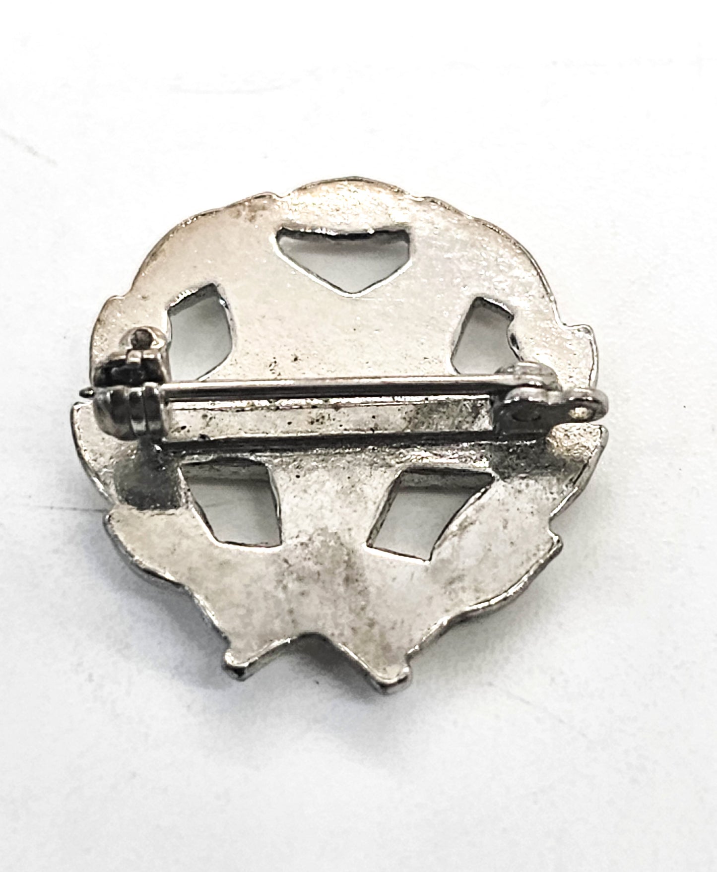 Order of the Eastern Star Masonic fraternity enamel silver plated vintage brooch