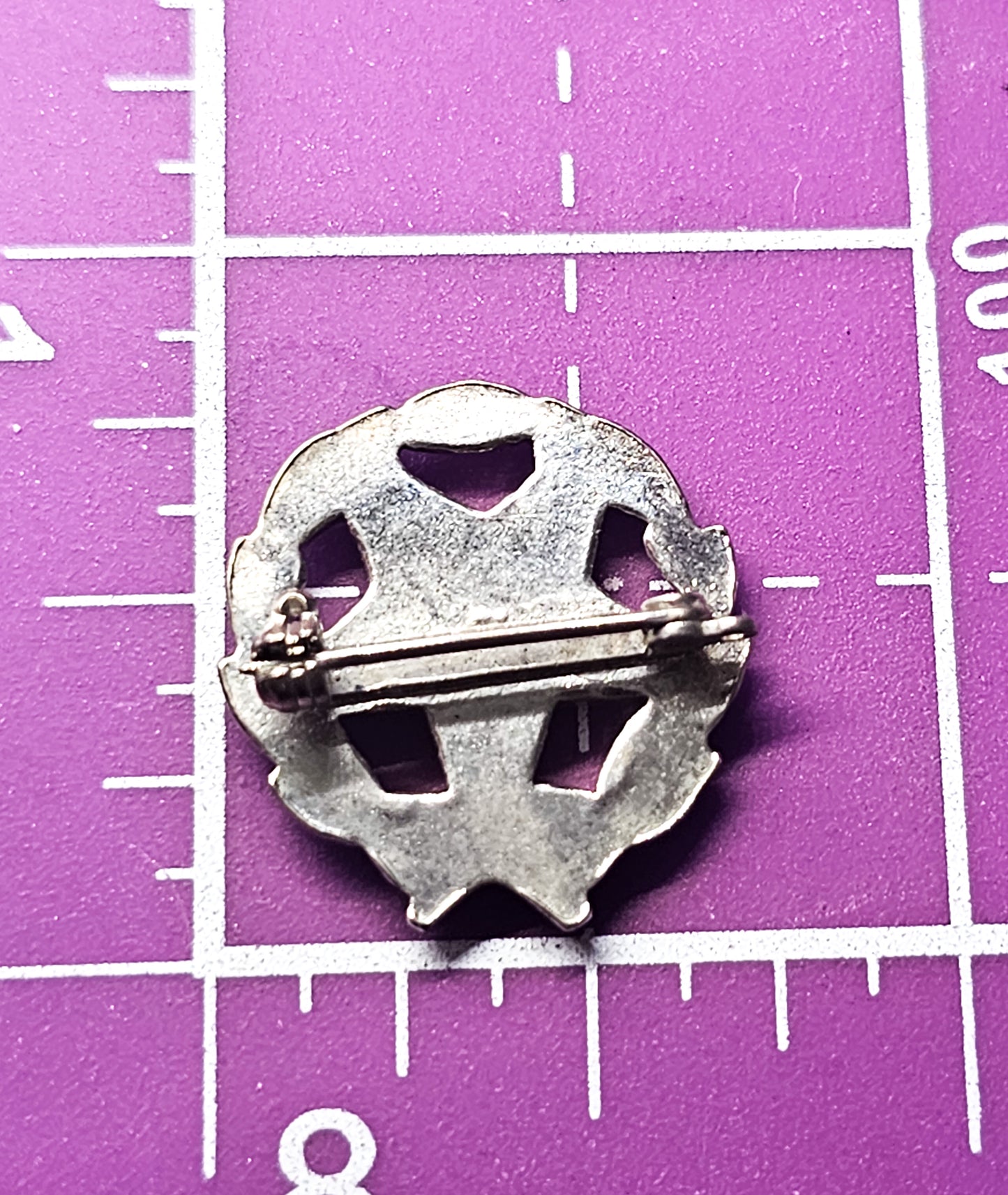 Order of the Eastern Star Masonic fraternity enamel silver plated vintage brooch