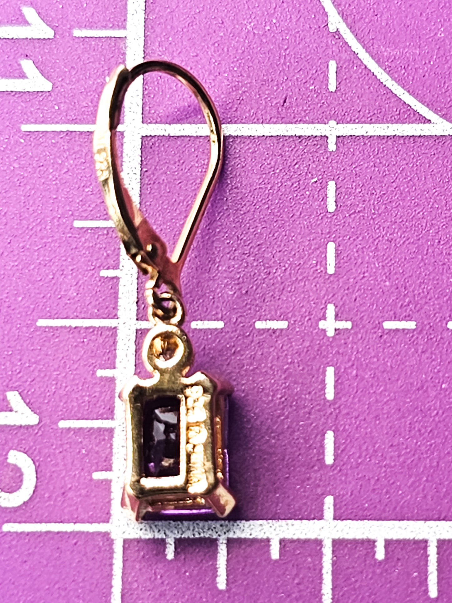 Pink Sapphire faceted open work gold over sterling silver vermeil earrings