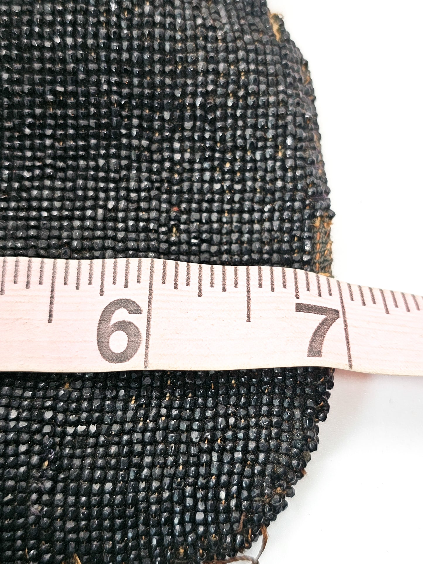 Victorian 19th century black beaded silver plated antique purse