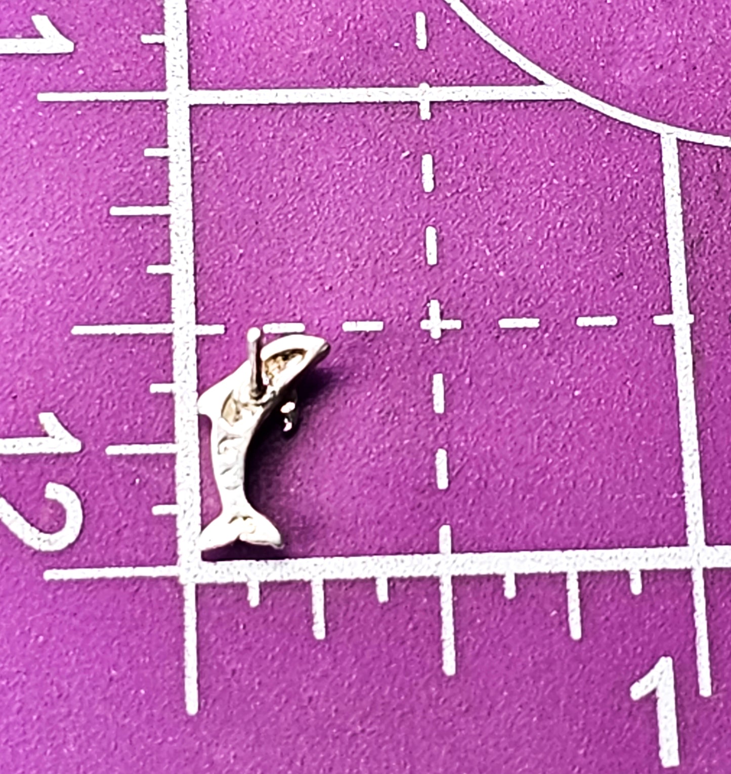 Jumping Dolphin vintage sterling silver stud earrings