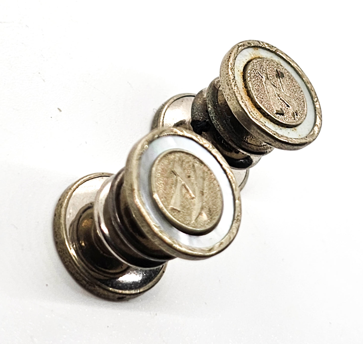 KUM-A-PART BAER & WILDE Art Deco Asian N Monogram Snap Cufflinks