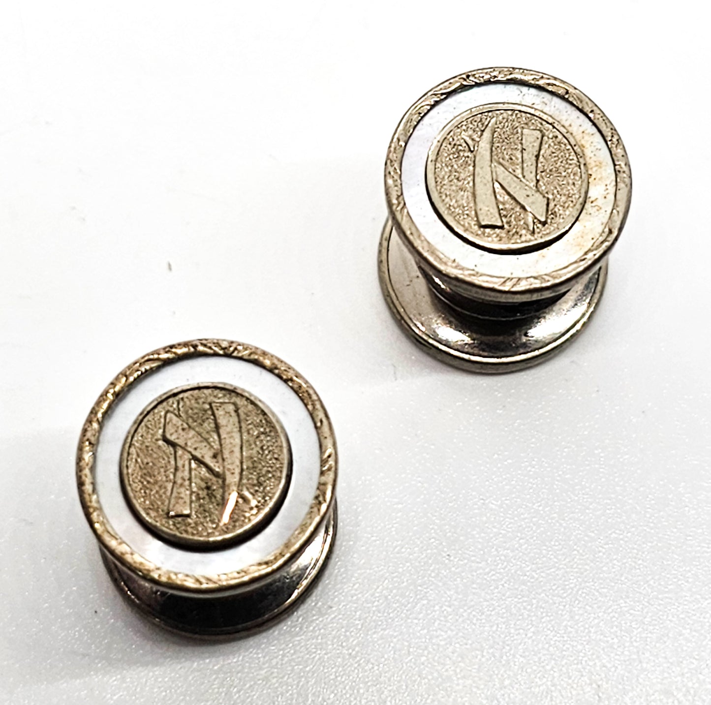 KUM-A-PART BAER & WILDE Art Deco Asian N Monogram Snap Cufflinks