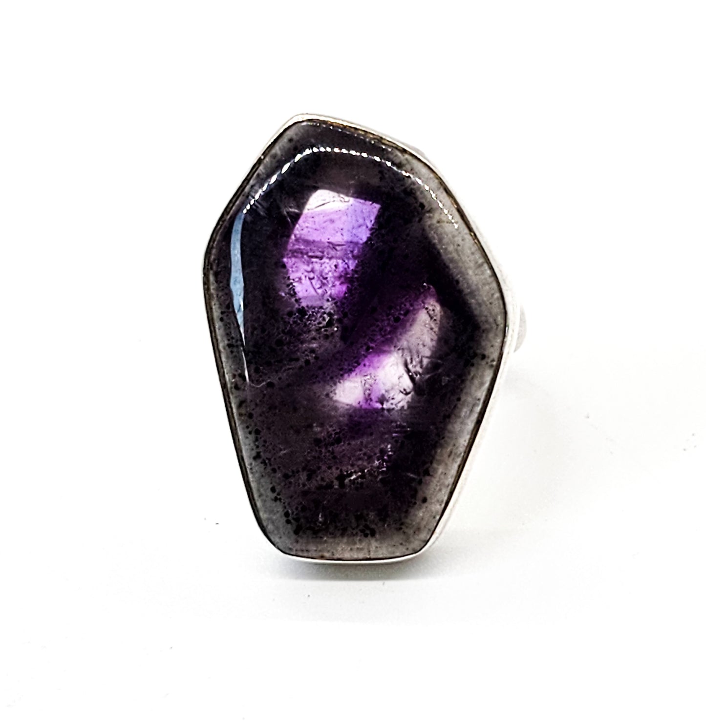 Arya Super Amethyst 23 signed sterling silver ring size 6.5