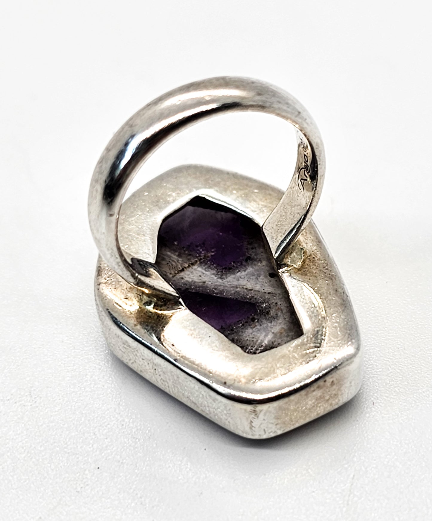 Arya Super Amethyst 23 signed sterling silver ring size 6.5
