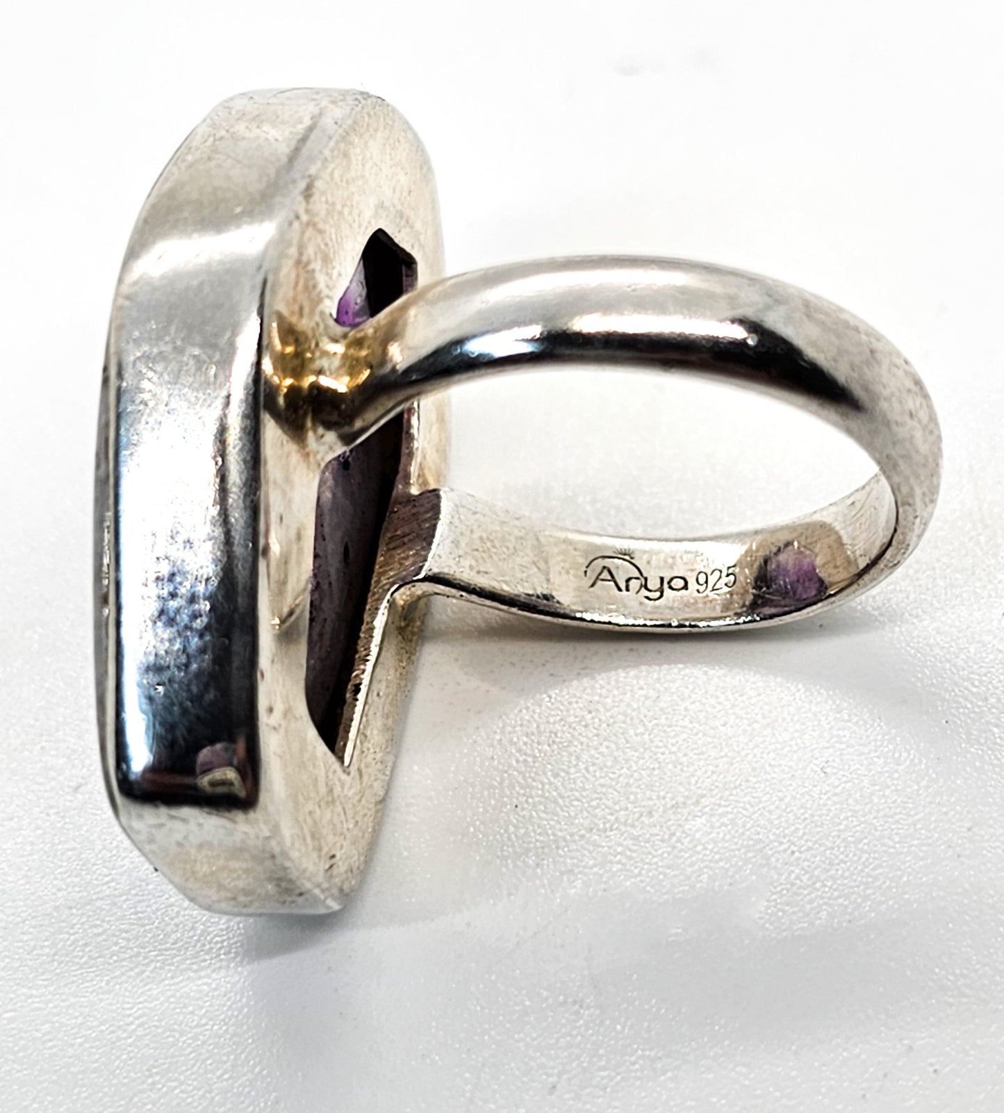 Arya Super Amethyst 23 signed sterling silver ring size 6.5