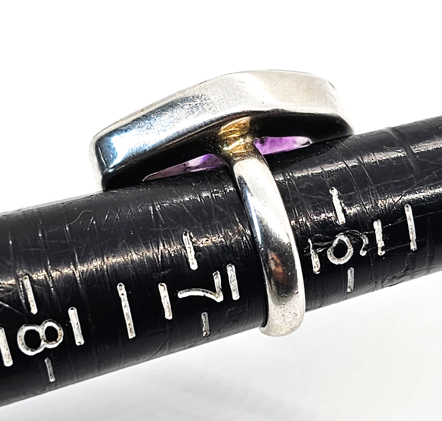Arya Super Amethyst 23 signed sterling silver ring size 6.5