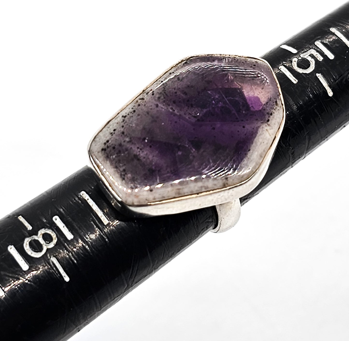 Arya Super Amethyst 23 signed sterling silver ring size 6.5