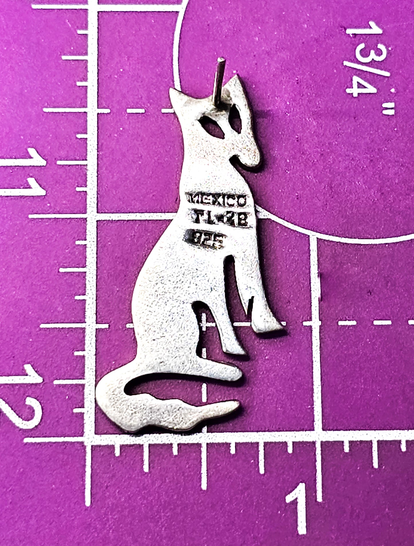 Silver Fox Taxco Mexico vintage sterling silver earrings TR-28