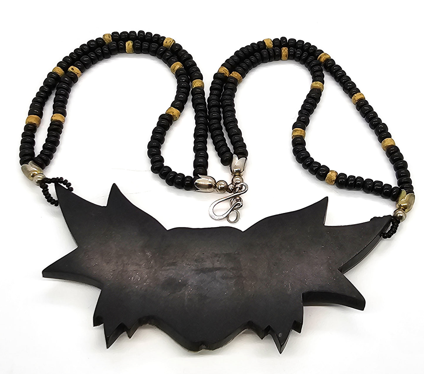 Mother of Pearl Abalone vintage beaded statement necklace