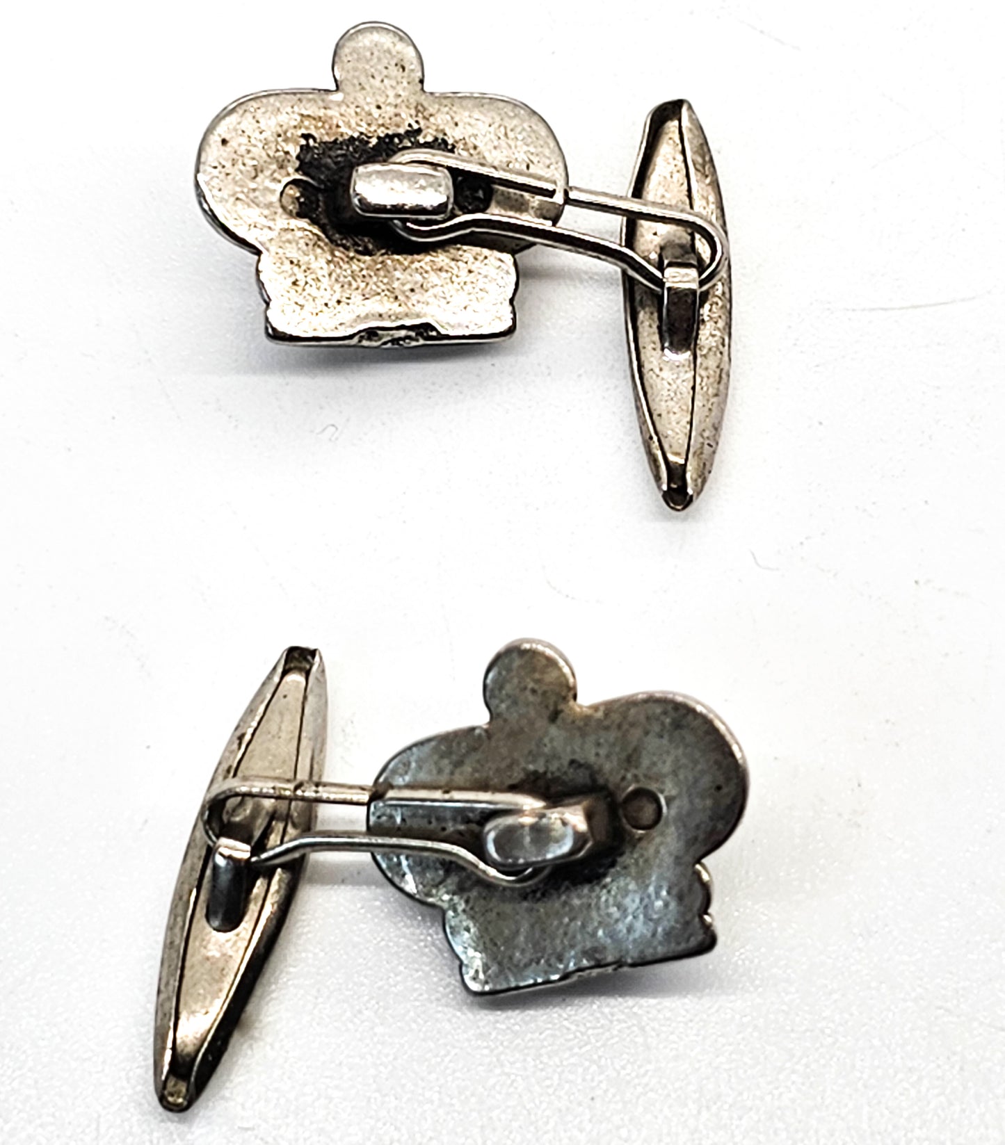 Heraldic crown royal confirmation vintage sterling silver cufflinks