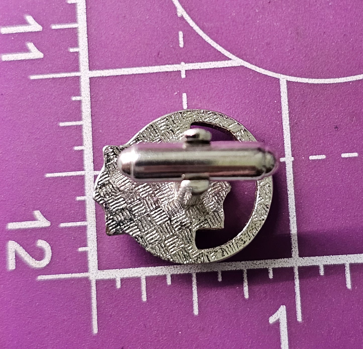Chevy Car vintage silver toned open work cuff links