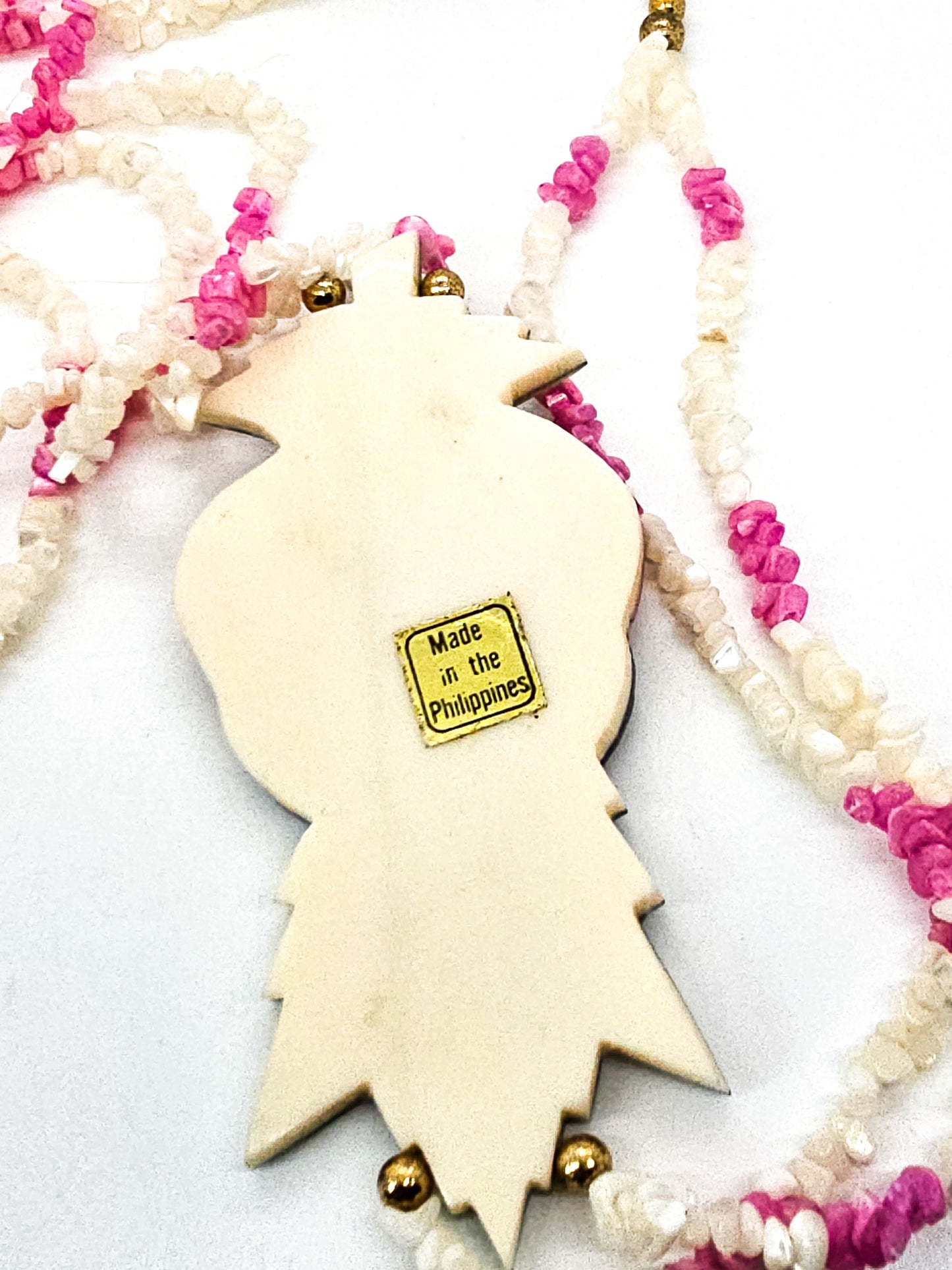 Pink and blue Mother of Pearl MOP multistrand vintage necklace Philippines