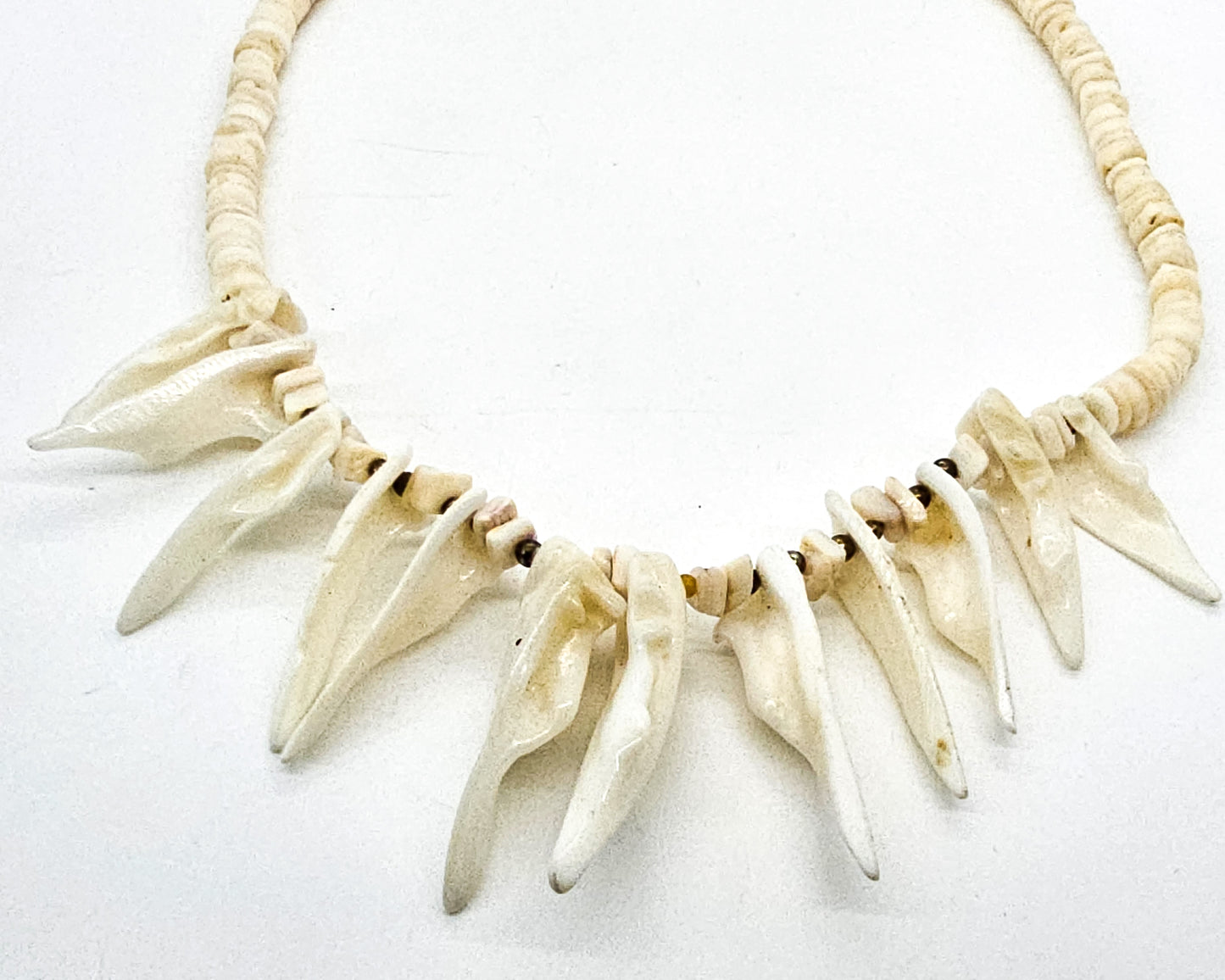 Mermaid collar Conch shell vintage  natural beaded statement necklace