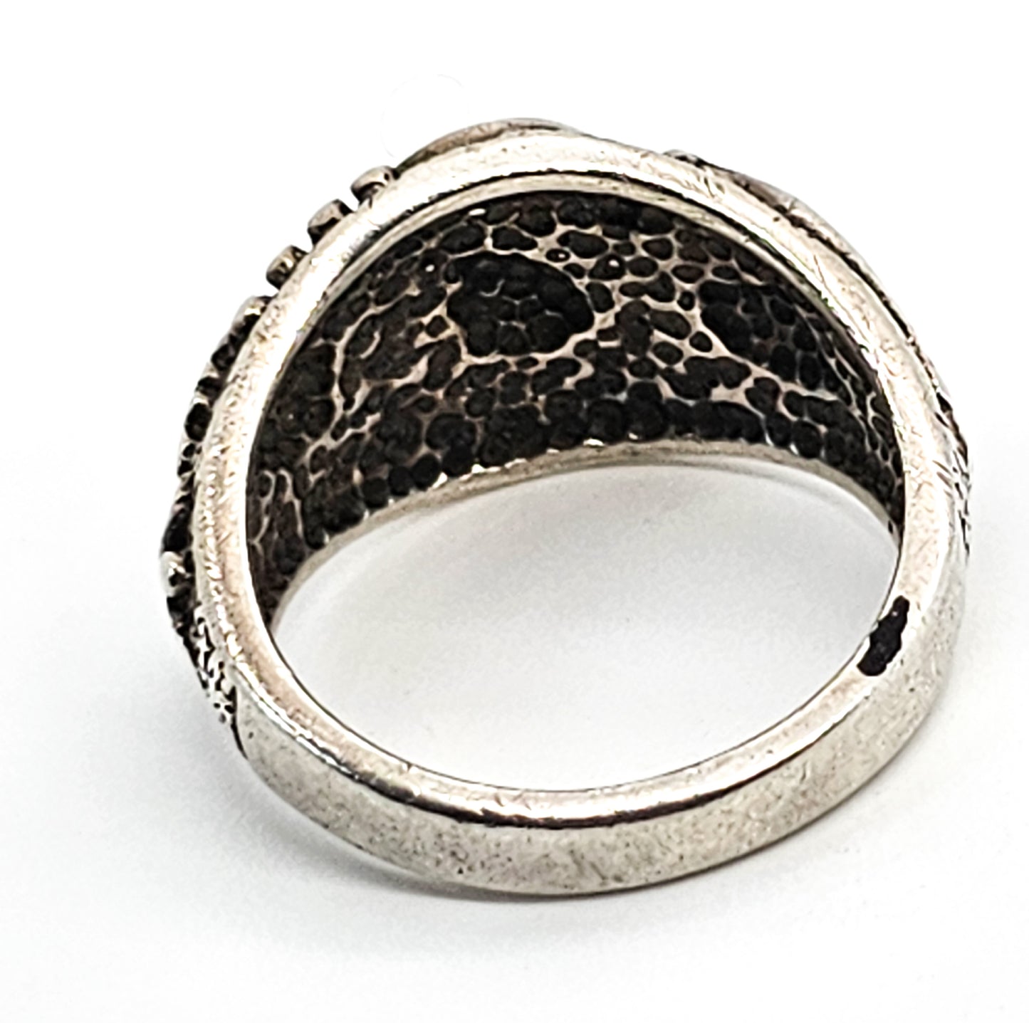 Wheeler Manufacturing grape leaf sterling silver vintage ring band size 9