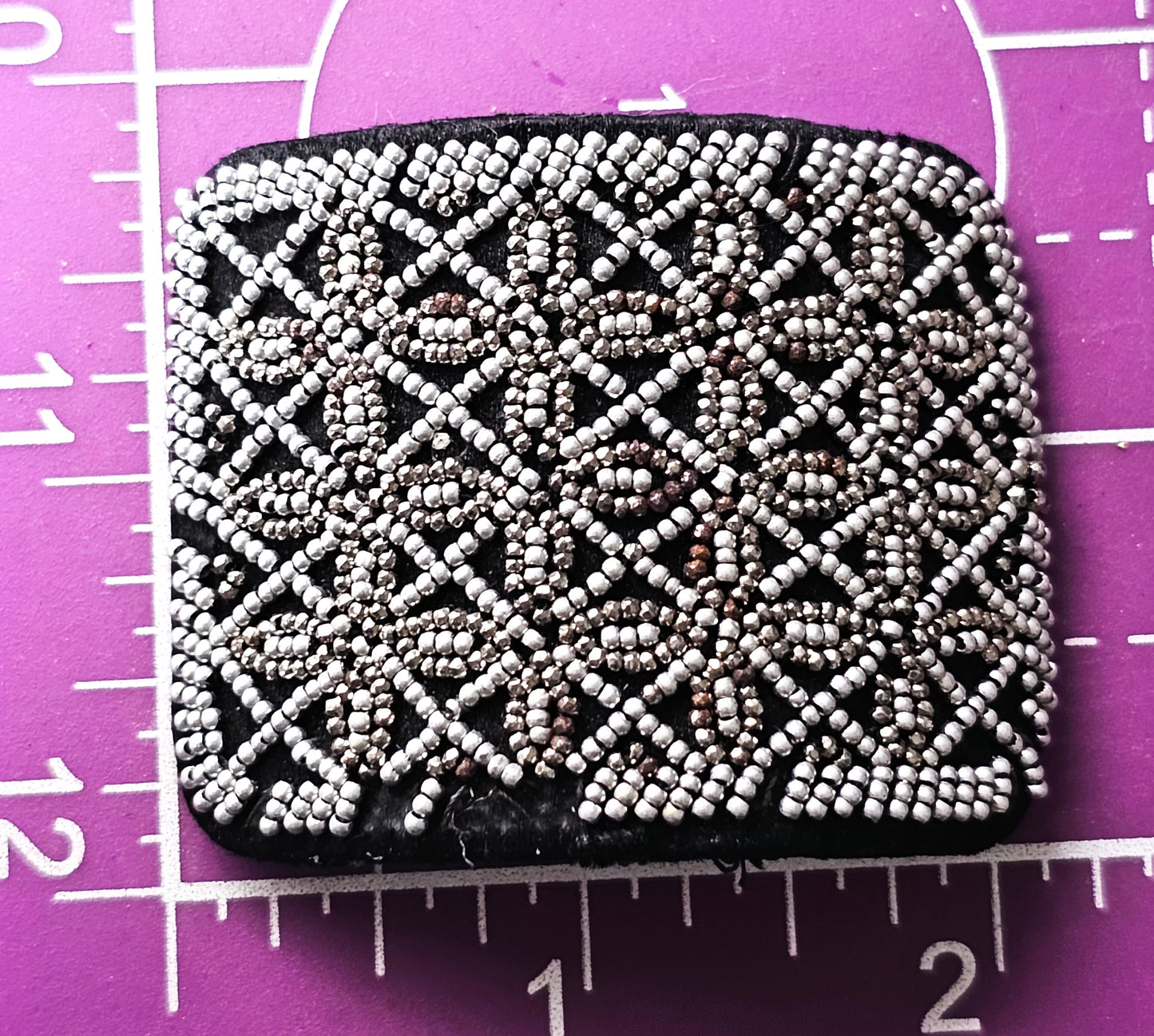 Art Deco French Steel Cut Sacred Geometry antique shoe clips pair