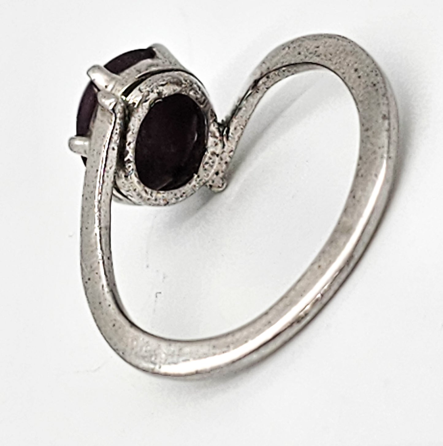 Star Ruby natural gemstone sterling silver vintage modernist ring size 9