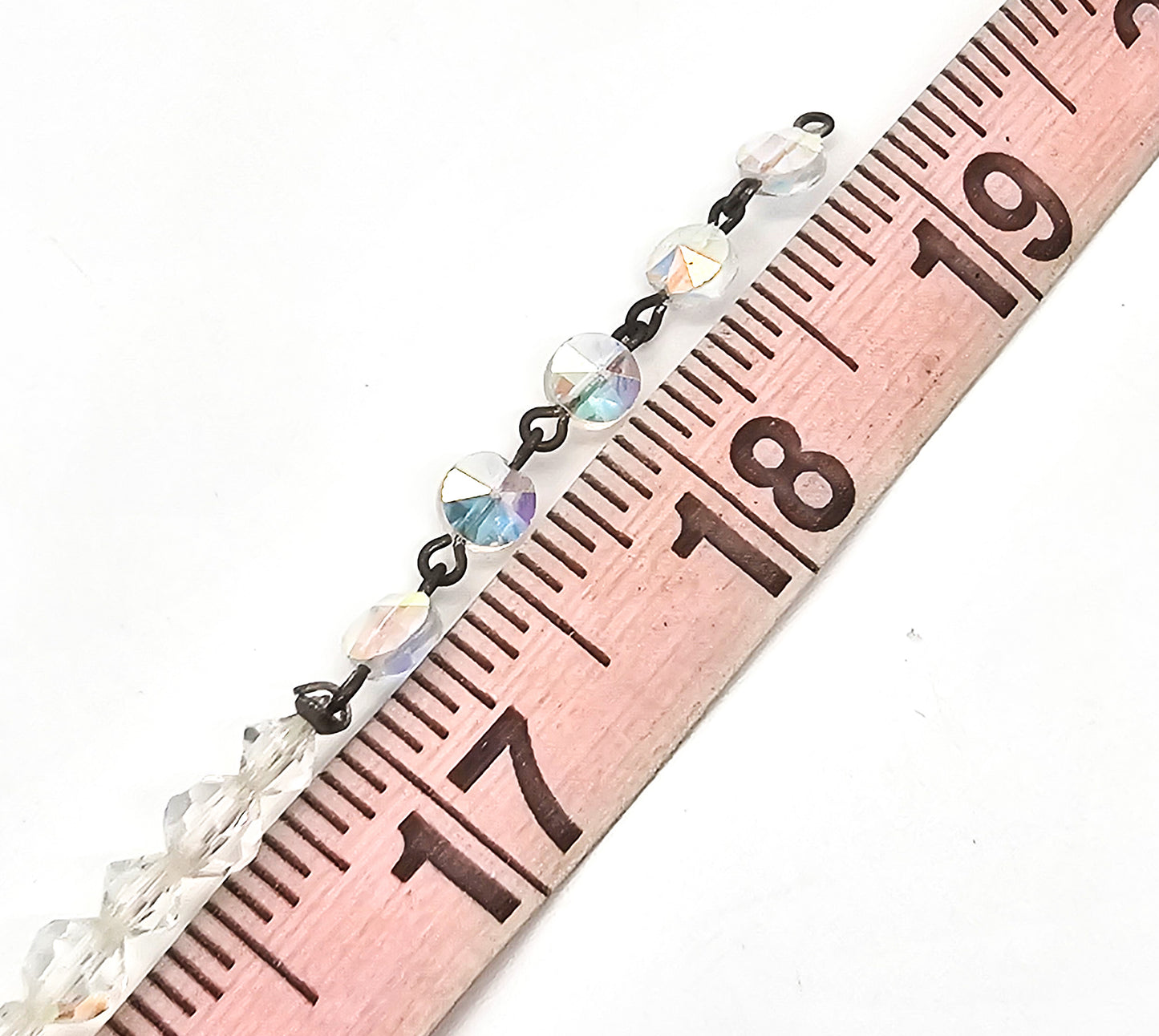 Austrian Crystal Graduated Aurora Borealis beaded adjustable necklace