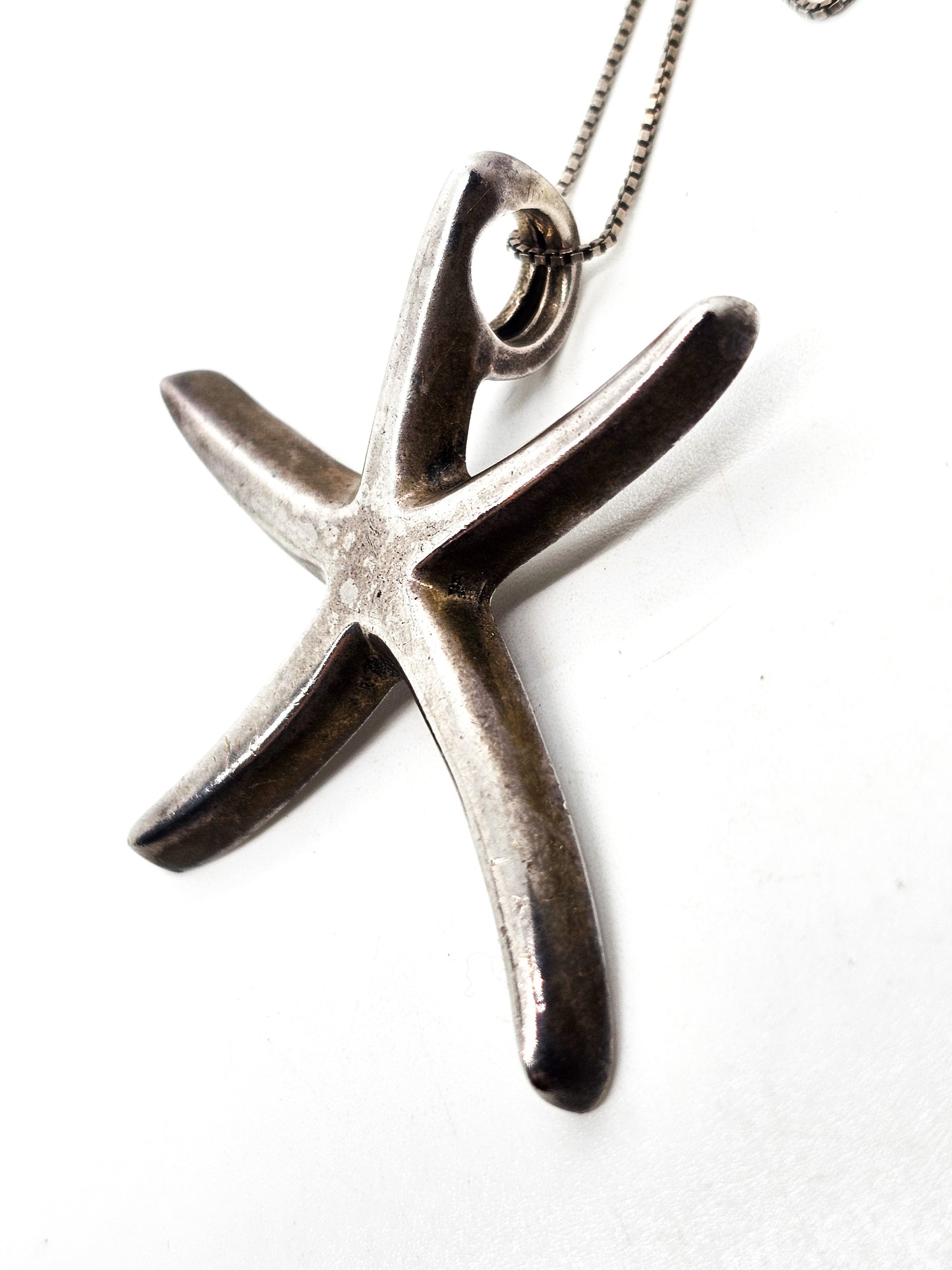 Starfish JRI Mexico signed vintage sterling silver Ocean sea life mermaid necklace