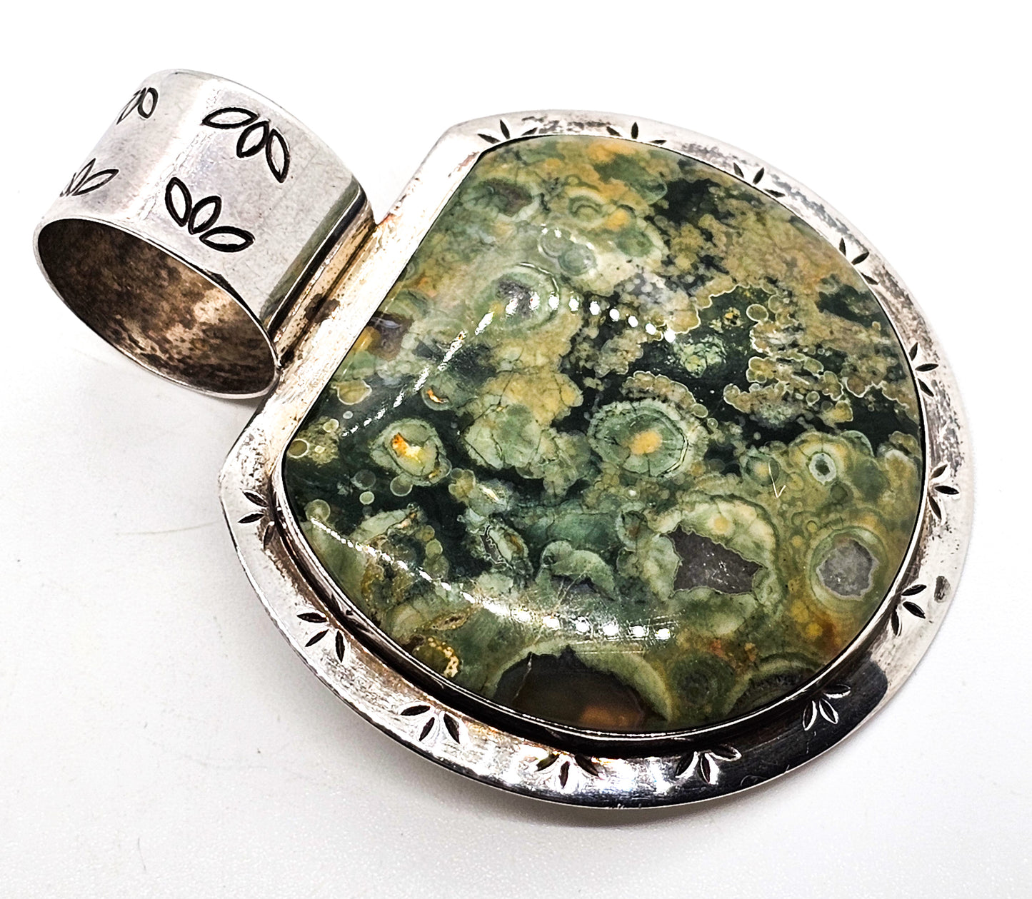 Desert Rose Trading Jay King DTR Ocean Jasper sterling silver Southwestern pendant