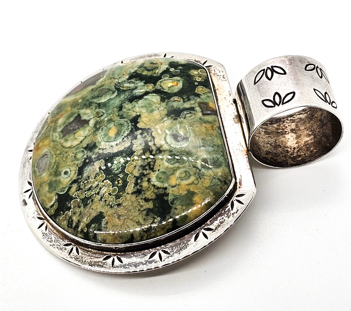 Desert Rose Trading Jay King DTR Ocean Jasper sterling silver Southwestern pendant