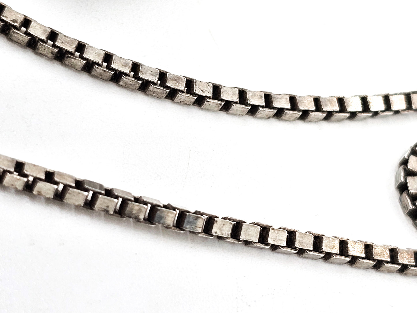 Egyptian Revival Sacred Geometry mandala vintage stamped sterling silver necklace