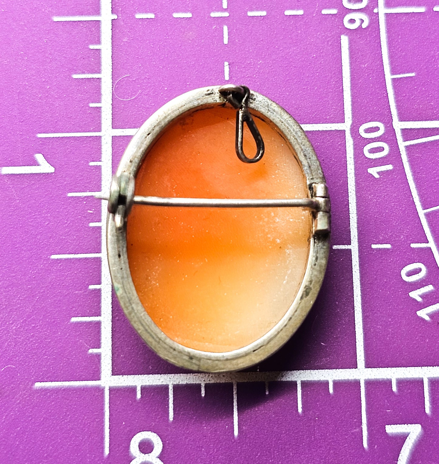 Camexco & C Carved Shell Cameo sterling silver vintage convertible pendant brooch
