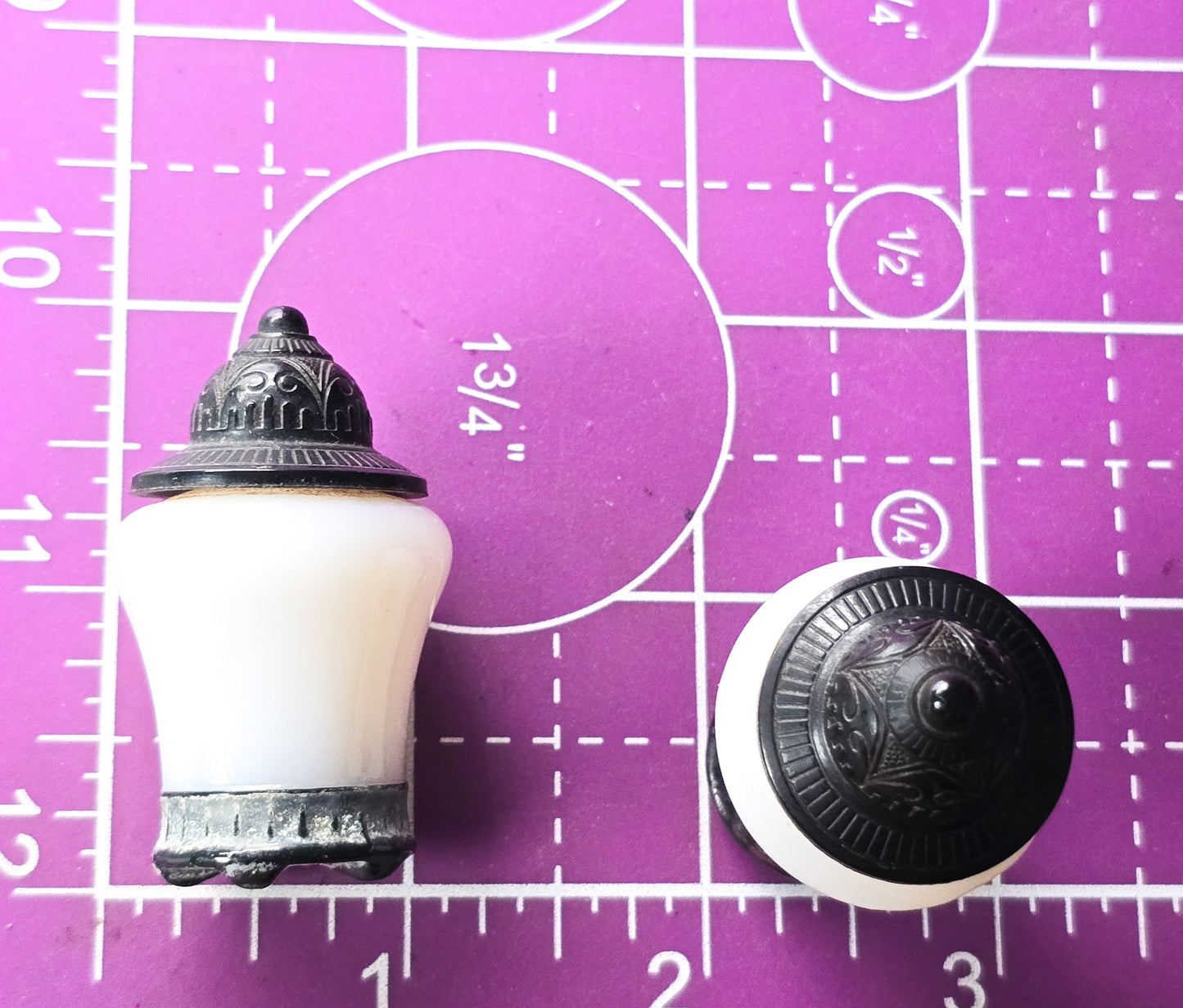 Vintage Duchess of Paris Infatuation Black & White Lantern Miniature Perfume Bottles