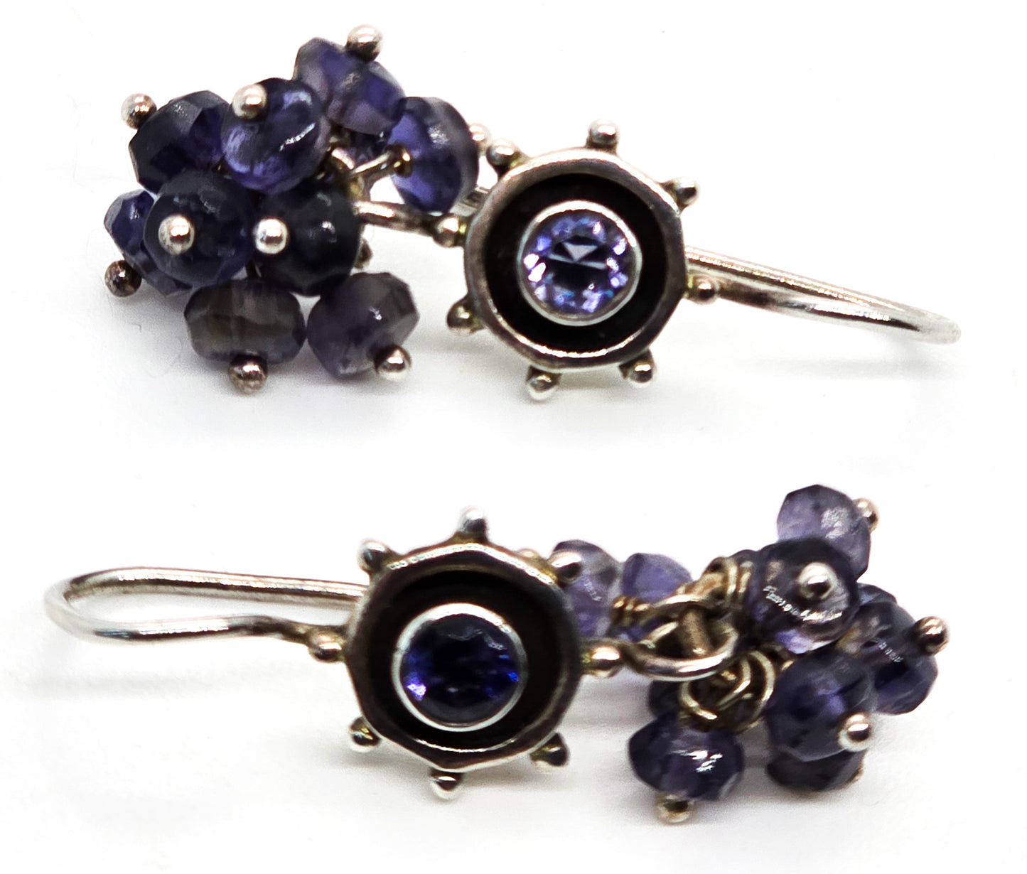 DP Doug Paulus India Iolite Sterling silver gemstone vintage sterling silver earrings