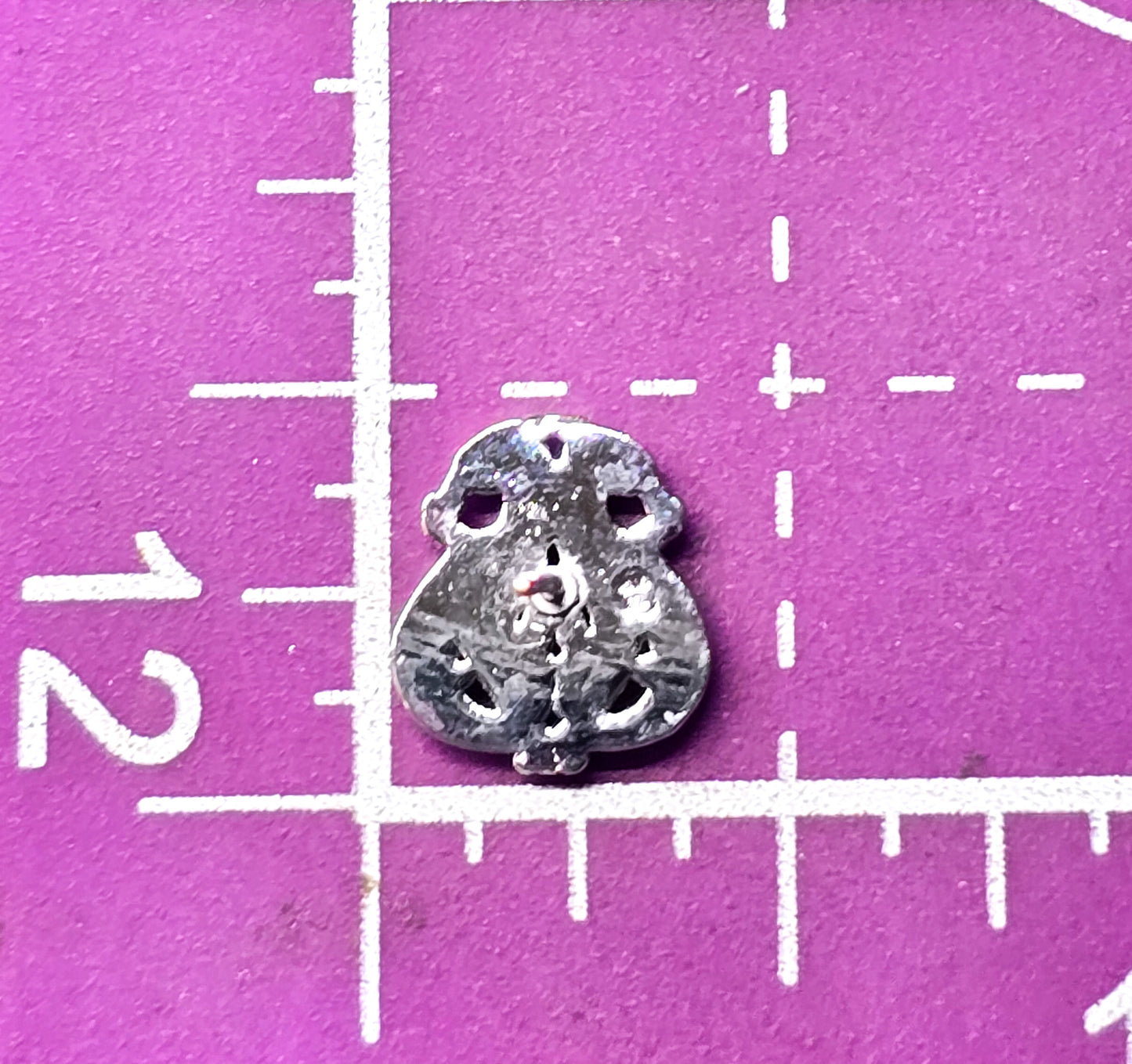 Double gryphon dragon shield petite vintage sterling silver stud earrings