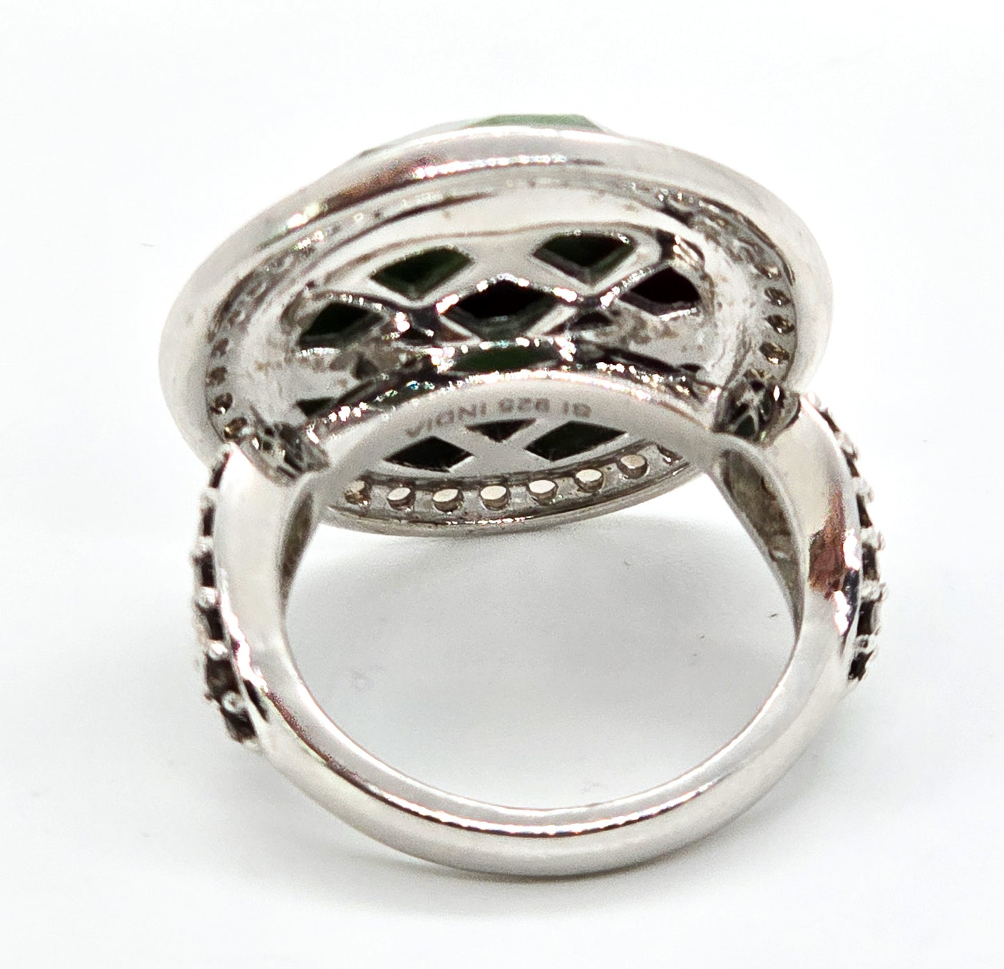 Ruby Zoisite 7.50 Ct and Smokey Quartz Sterling silver ring size 6