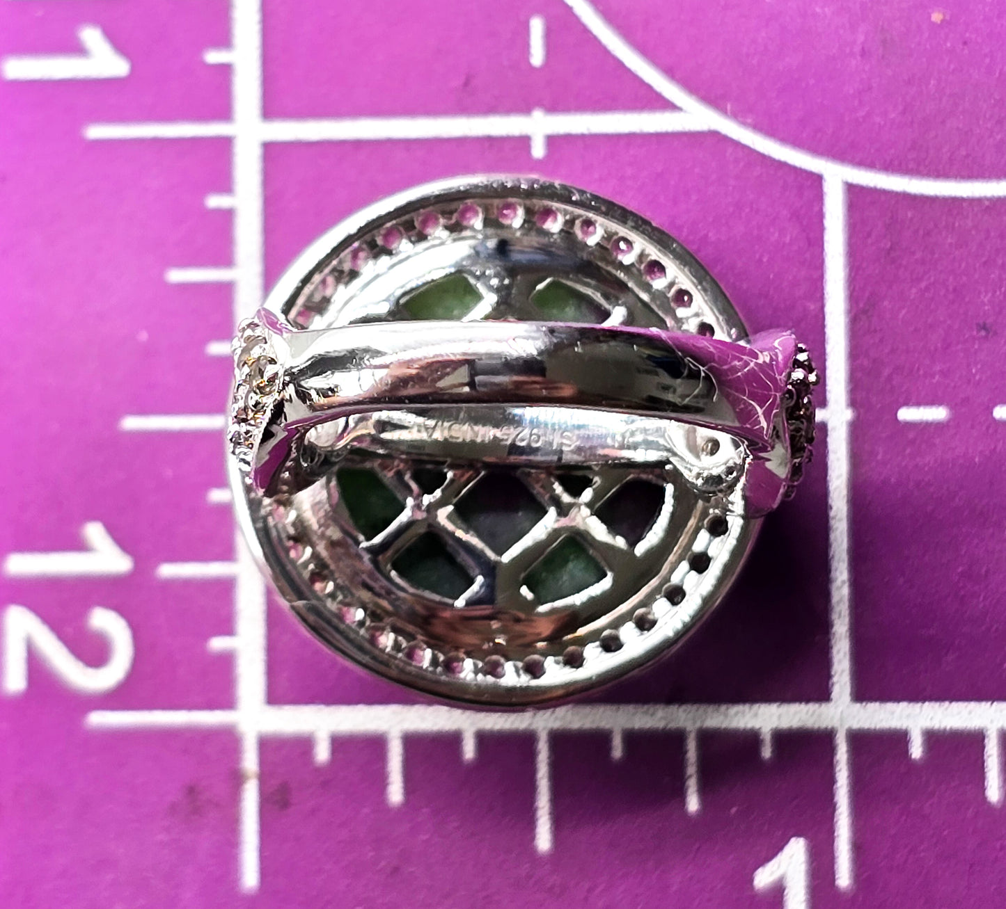 Ruby Zoisite 7.50 Ct and Smokey Quartz Sterling silver ring size 6