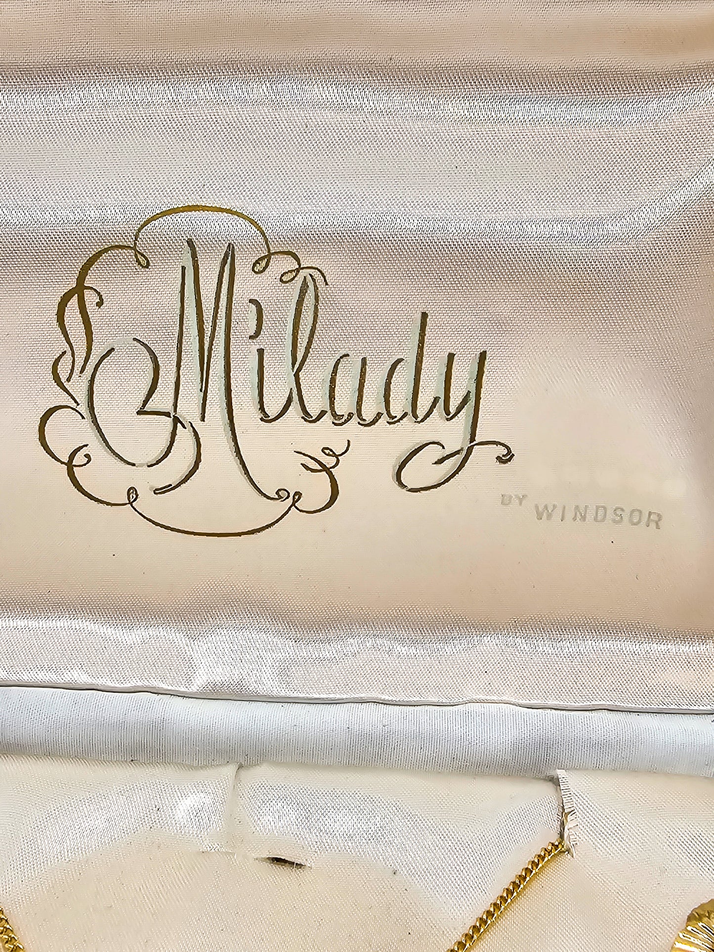 Milady Boxed gold Aurora Borealis vintage rhinestone earrings and necklace demi parure set