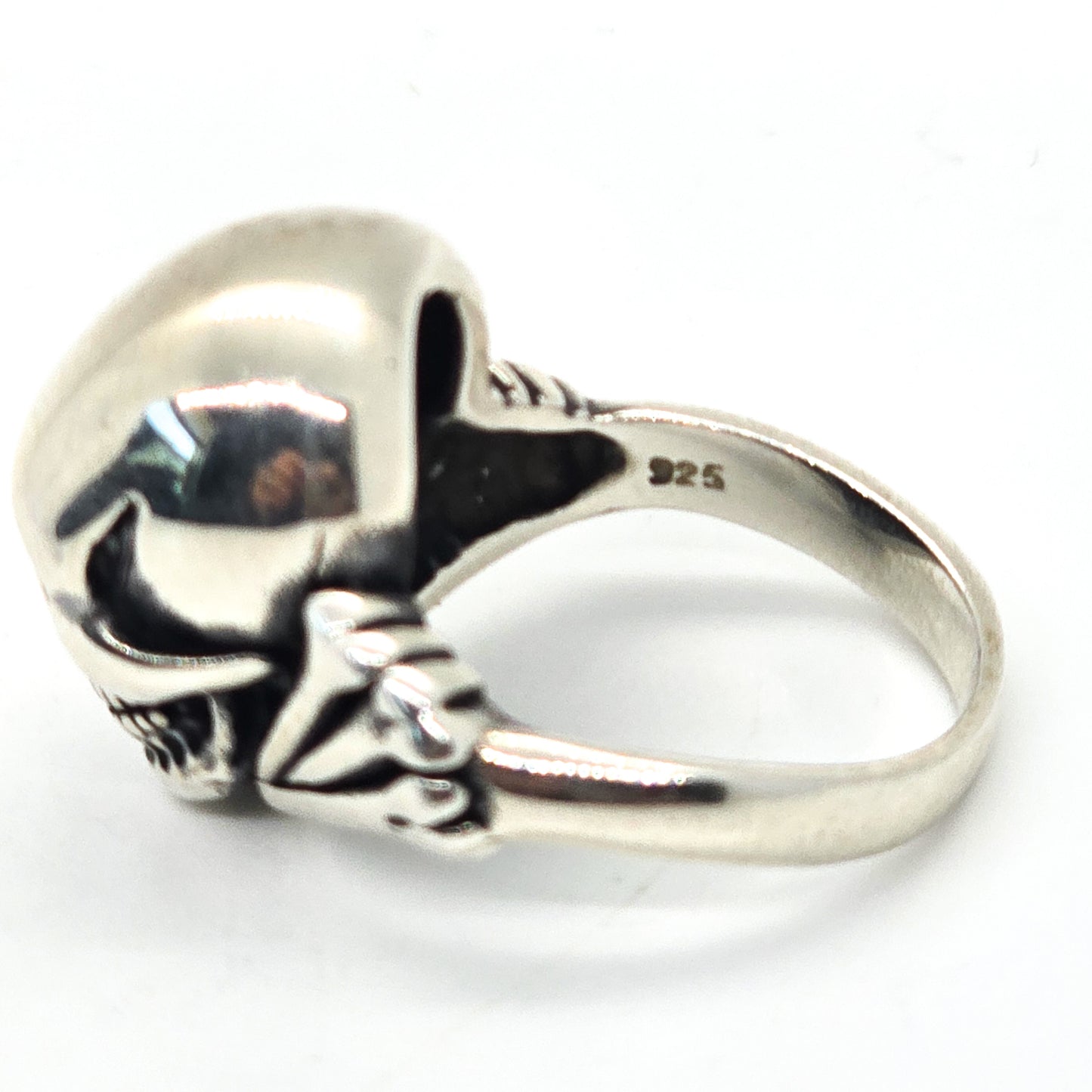 Skull and Bones Men's vintage retro 90's sterling silver ring size 8