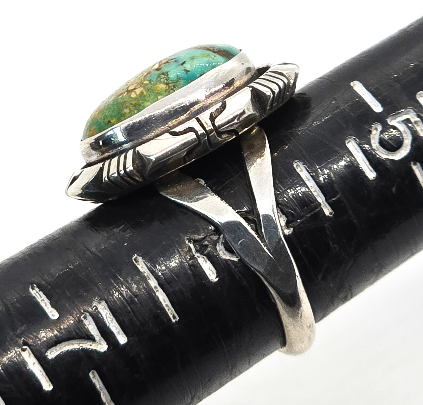 Scott Skeets Navajo Turquoise Native American sterling silver ring size 6