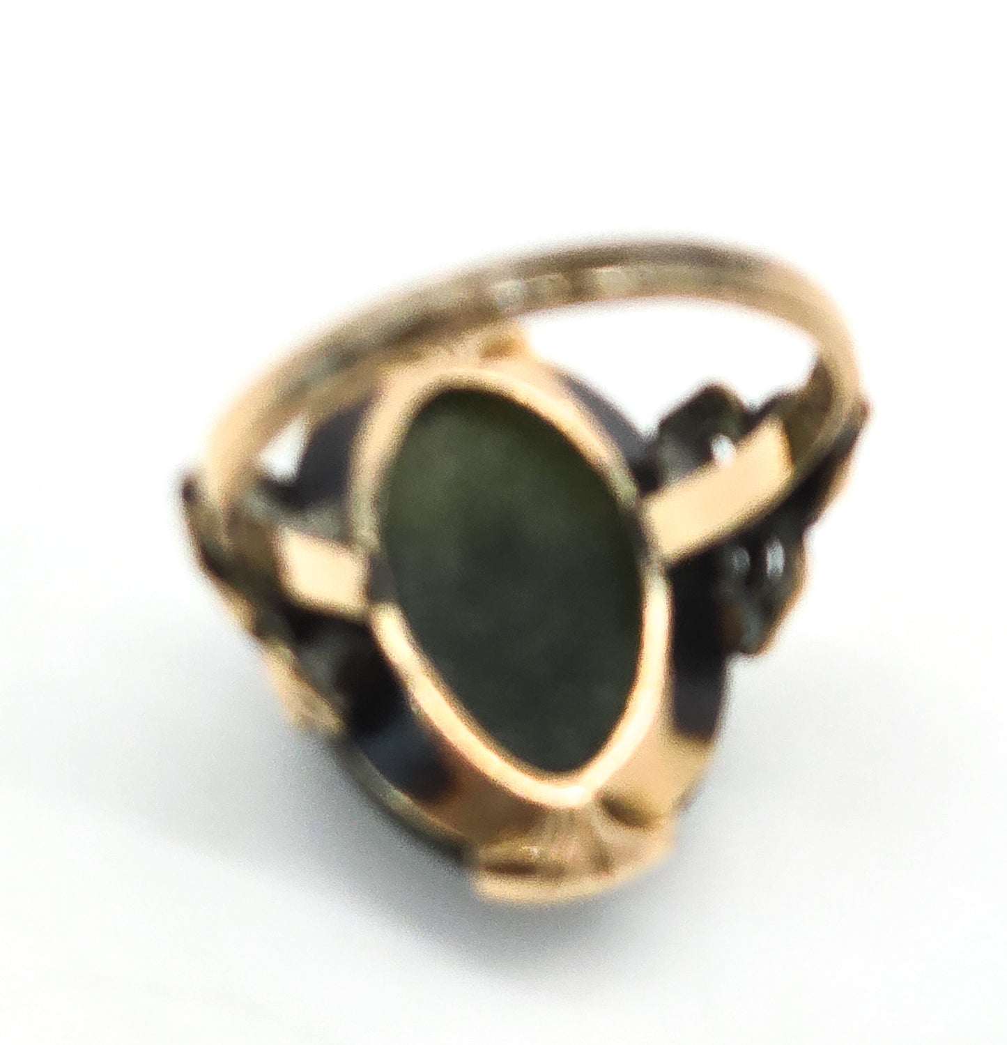 Jade Clark and Coombs antique 10k gold filled Art Deco Bow ring size 5.5