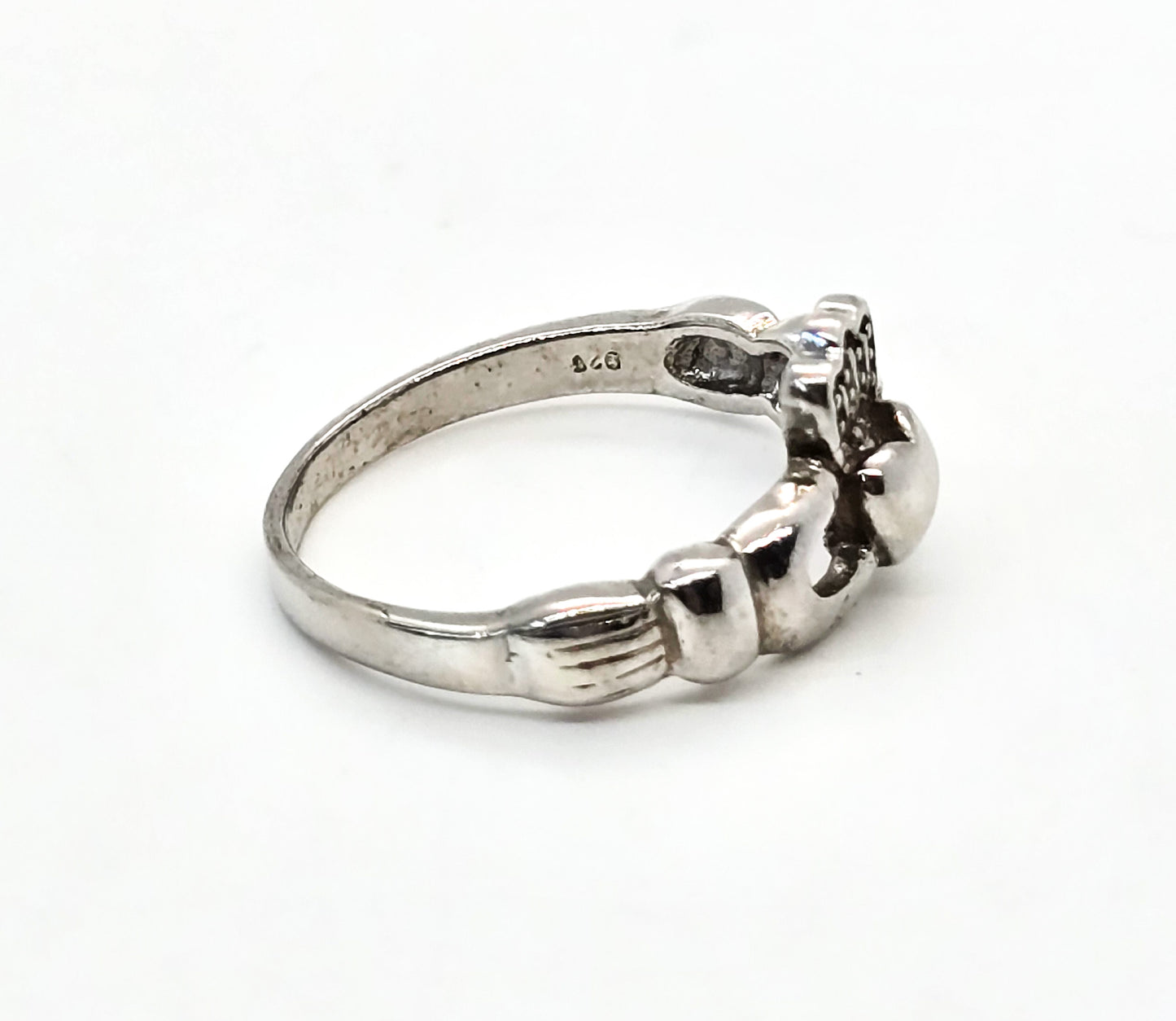 Claddagh Irish Druid sterling silver ring band size 8 and 1/2