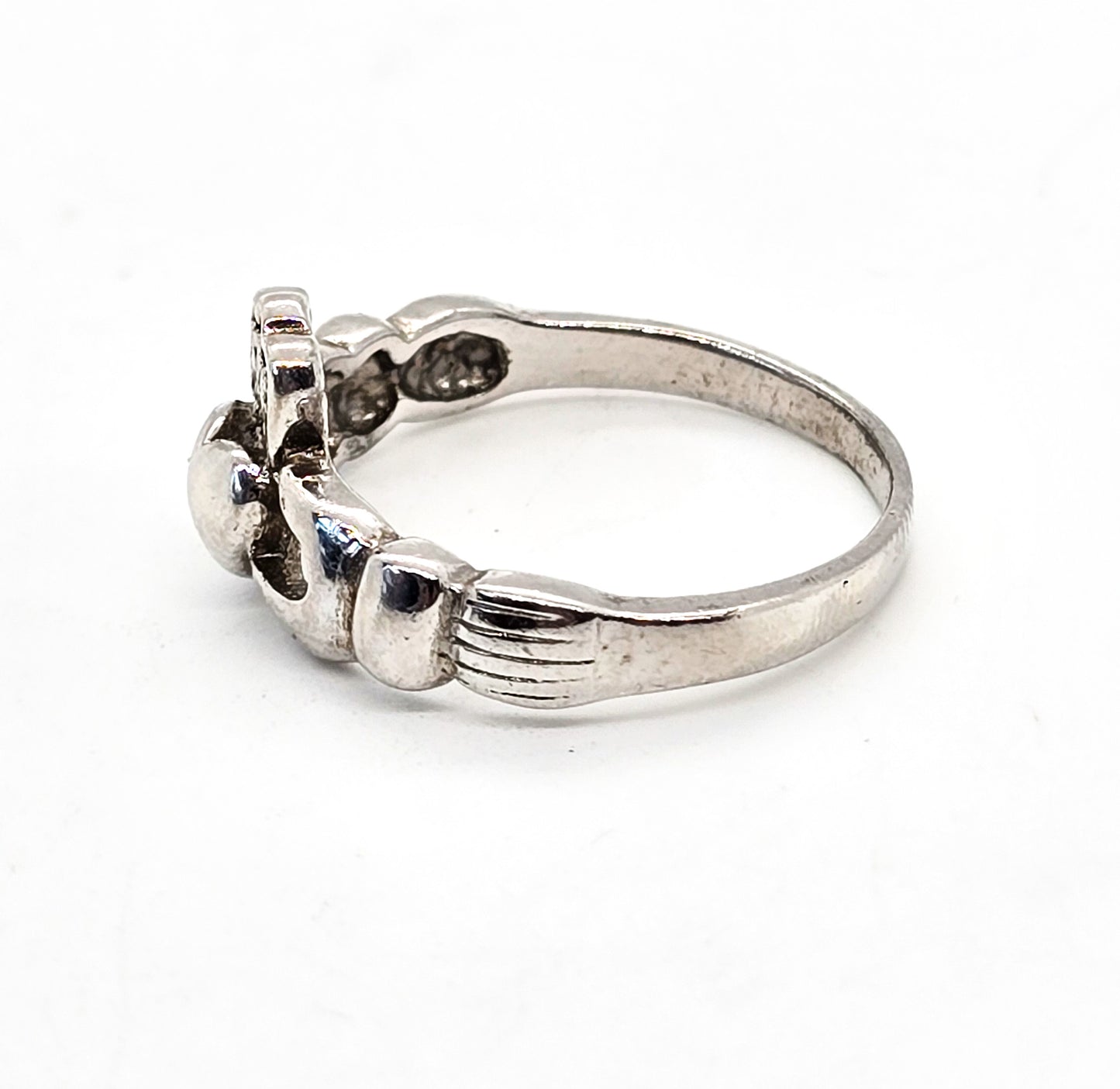 Claddagh Irish Druid sterling silver ring band size 8 and 1/2