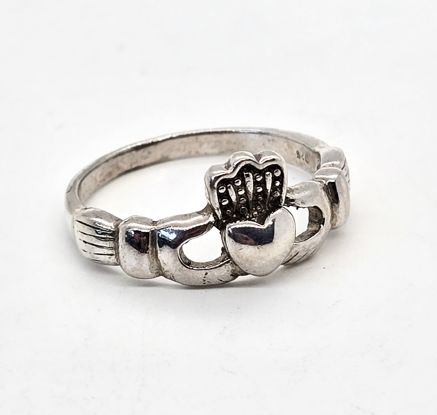 Claddagh Irish Druid sterling silver ring band size 8 and 1/2