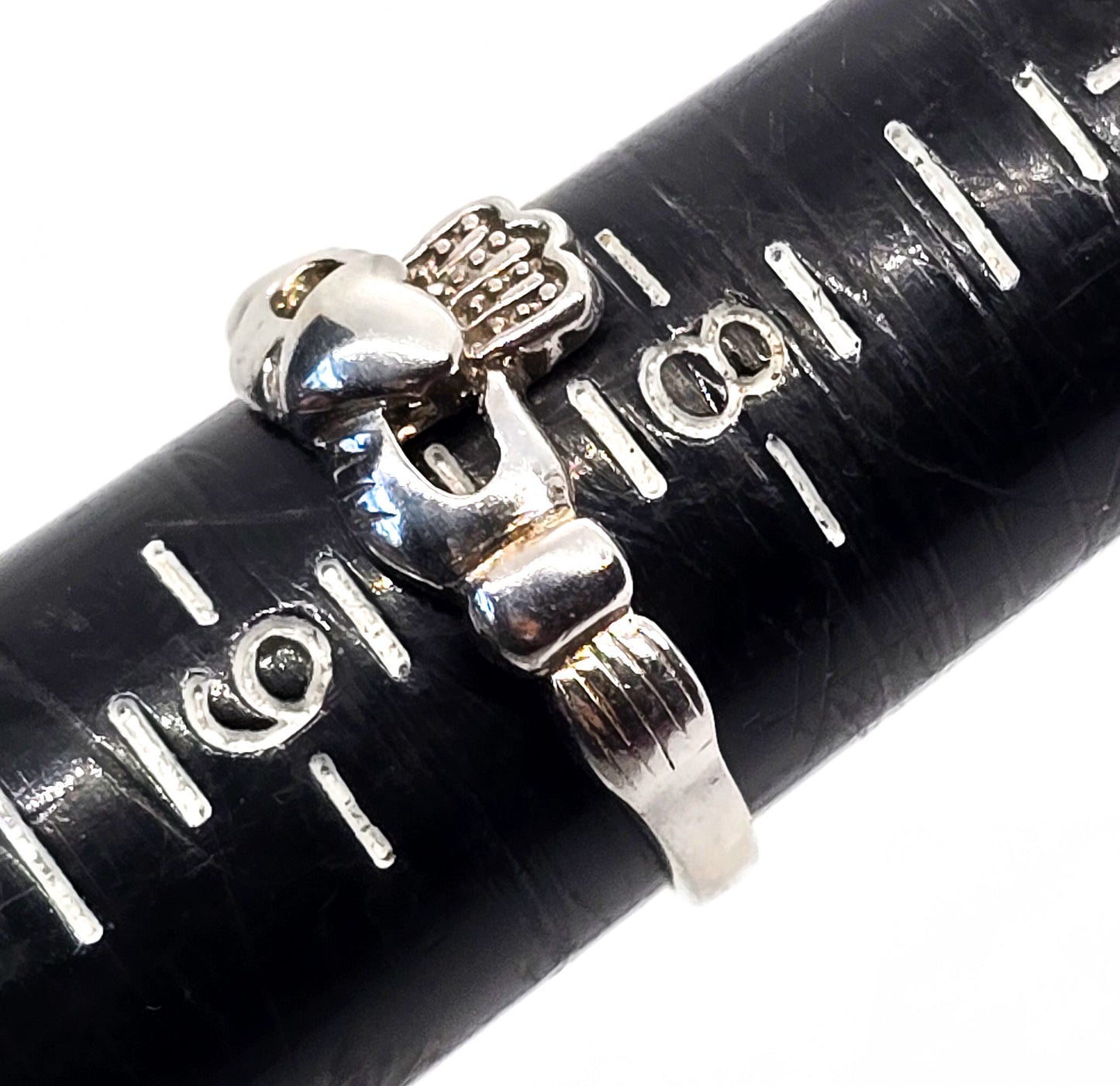 Claddagh Irish Druid sterling silver ring band size 8 and 1/2