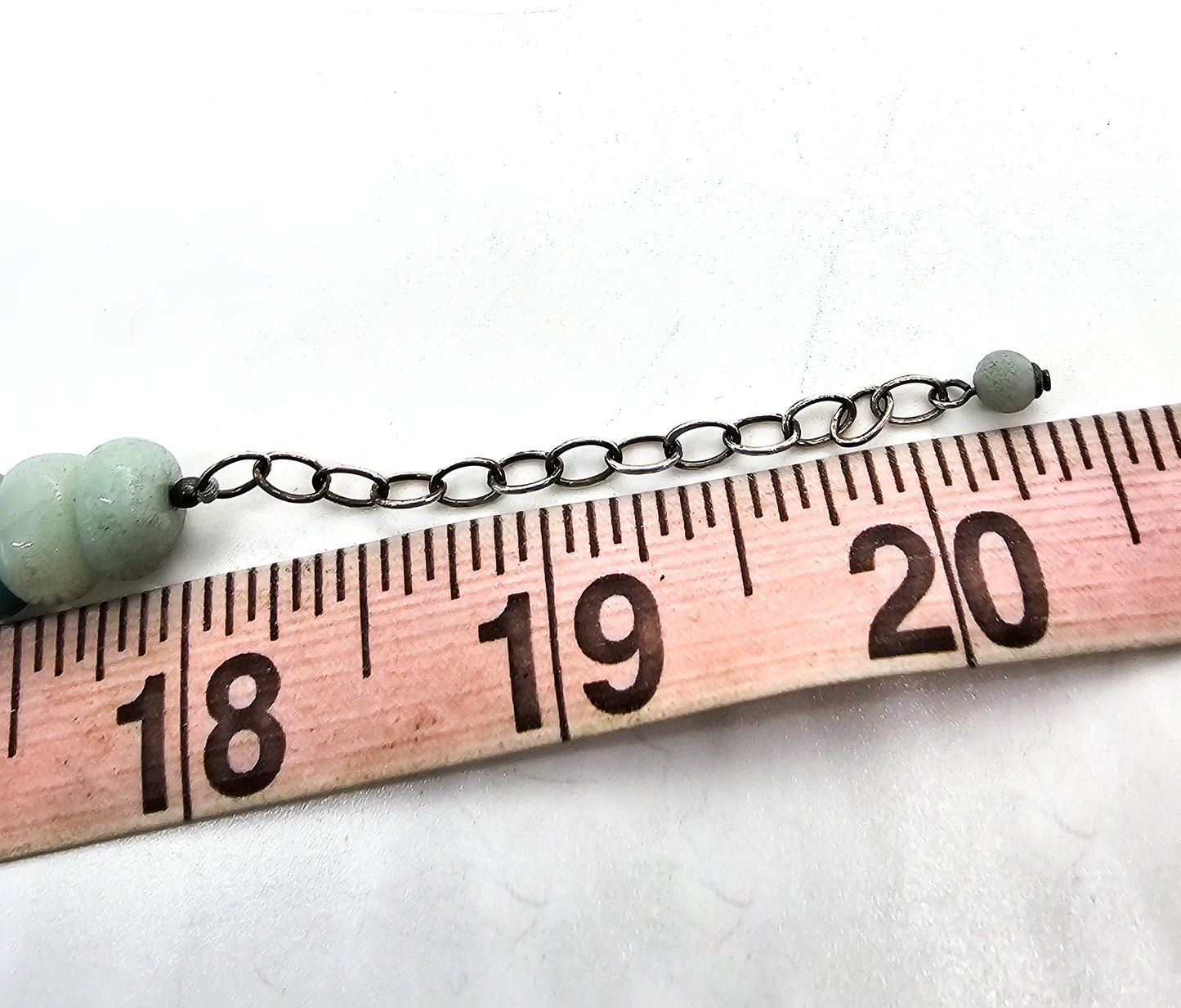 Aquamarine blue gemstone sterling silver rondelle natural beaded adjustable necklace