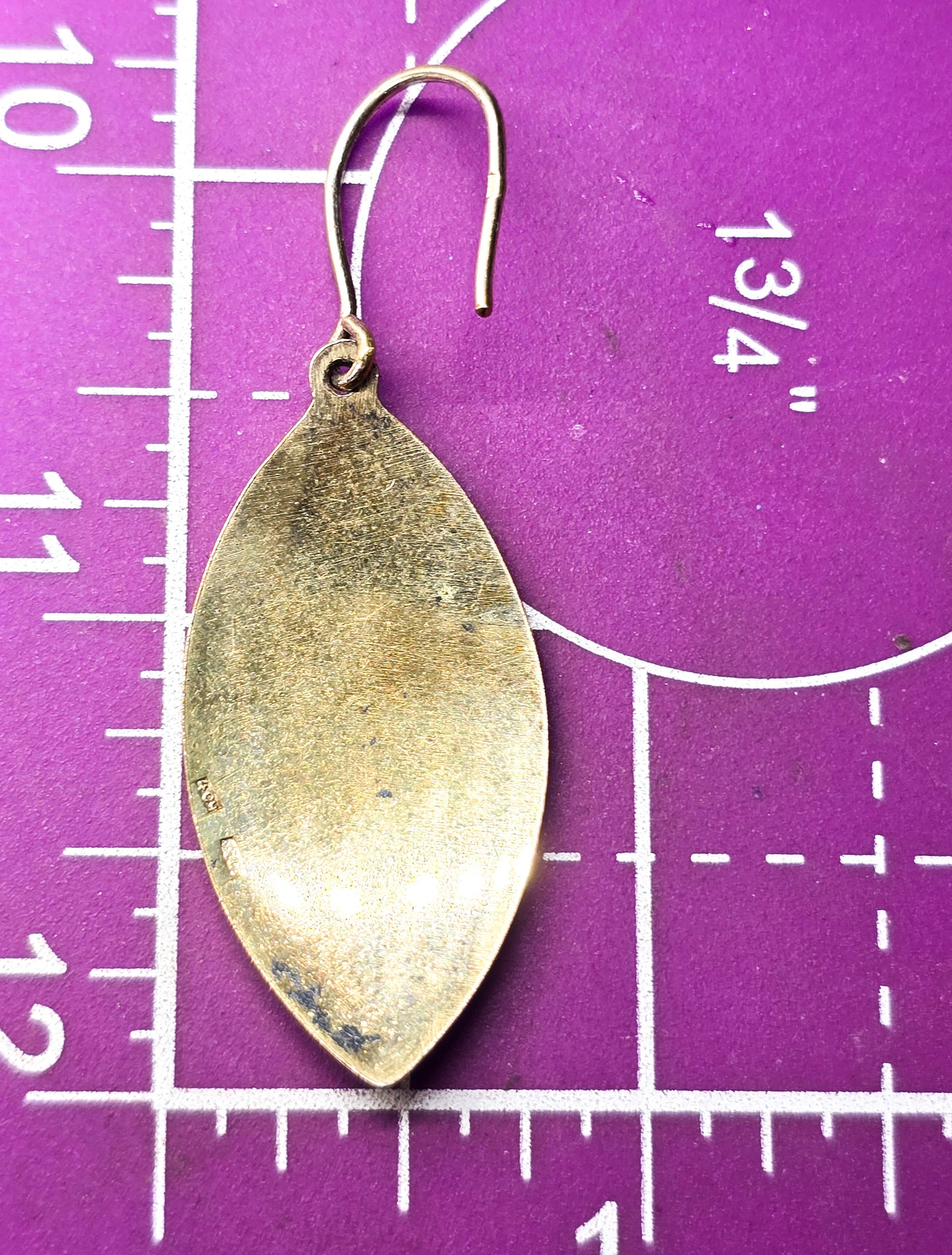 Russian Niello 875 Vermeil silver and gold flower vintage sterling silver earrings