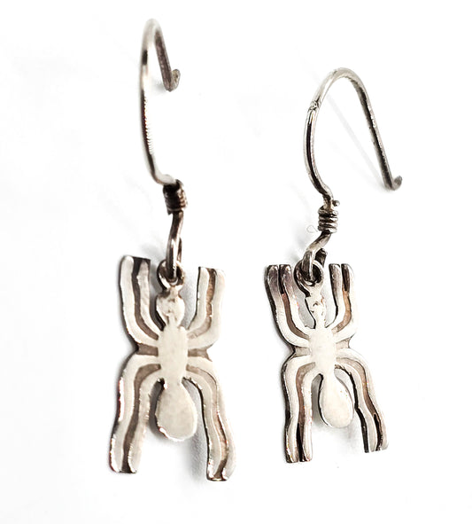 Nazca Incan Peruvian Native sterling silver vintage drop earrings Peru