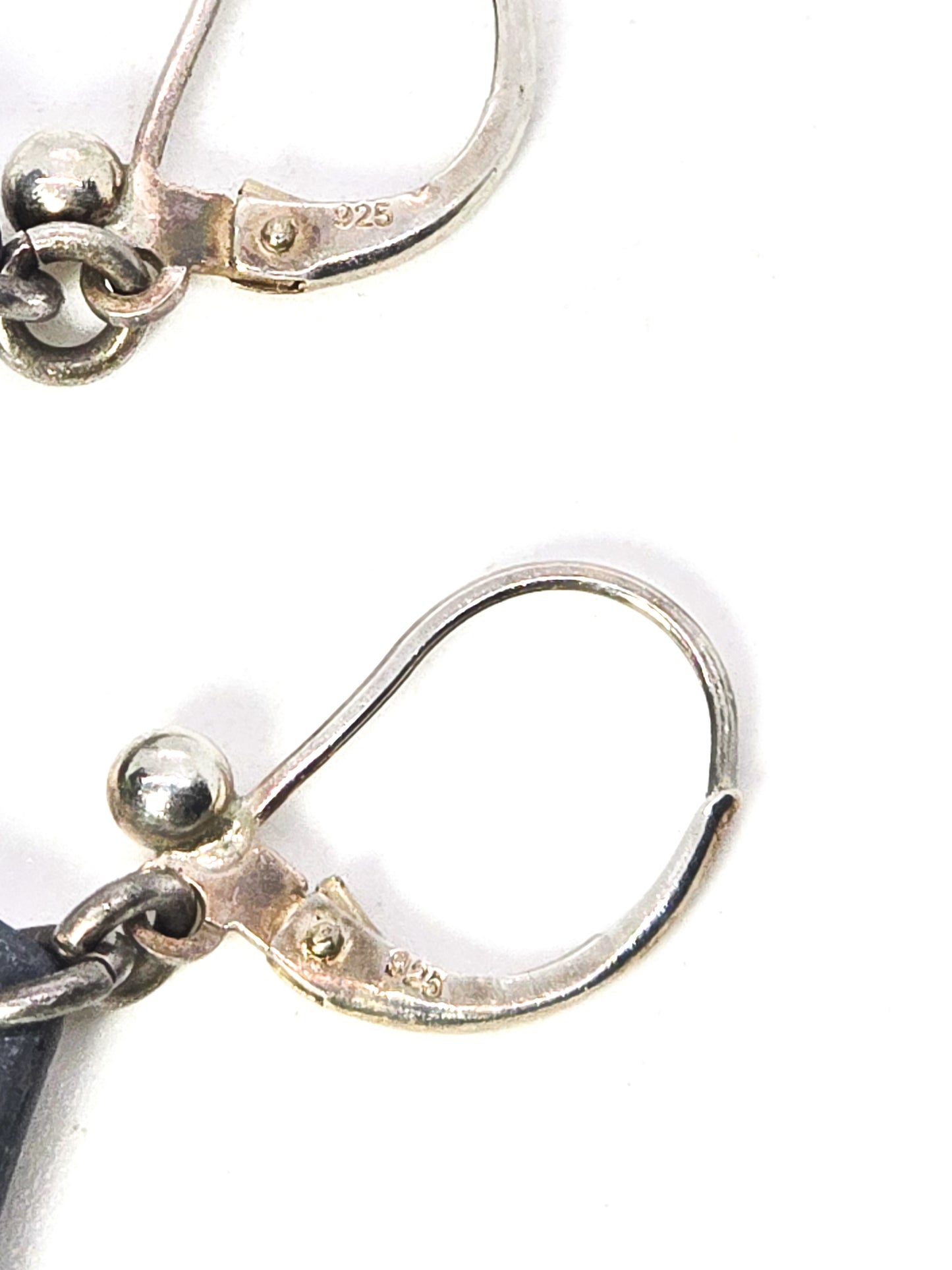 Silver Snake natural tribal artisan tribal sterling silver lever back earrings