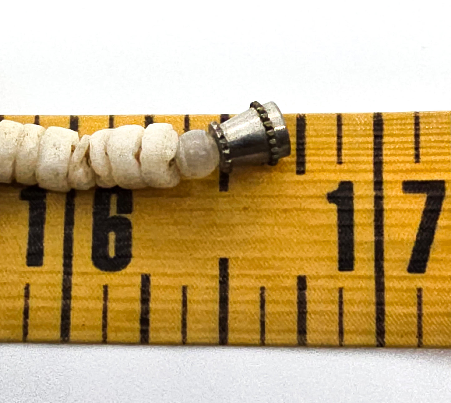 Puka shell stripped wooden vintage beaded retro 90's surfer skater necklace