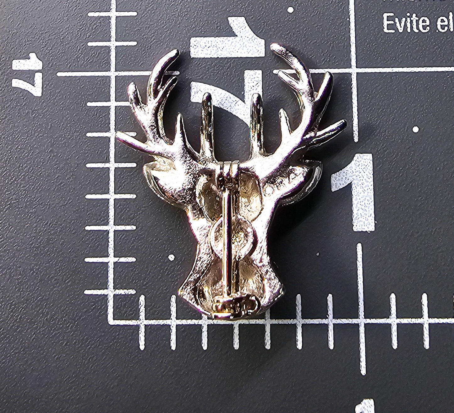 ORA Ruby Red Eyed Crystal Paved rhinestone vintage Reindeer Pin/Brooch