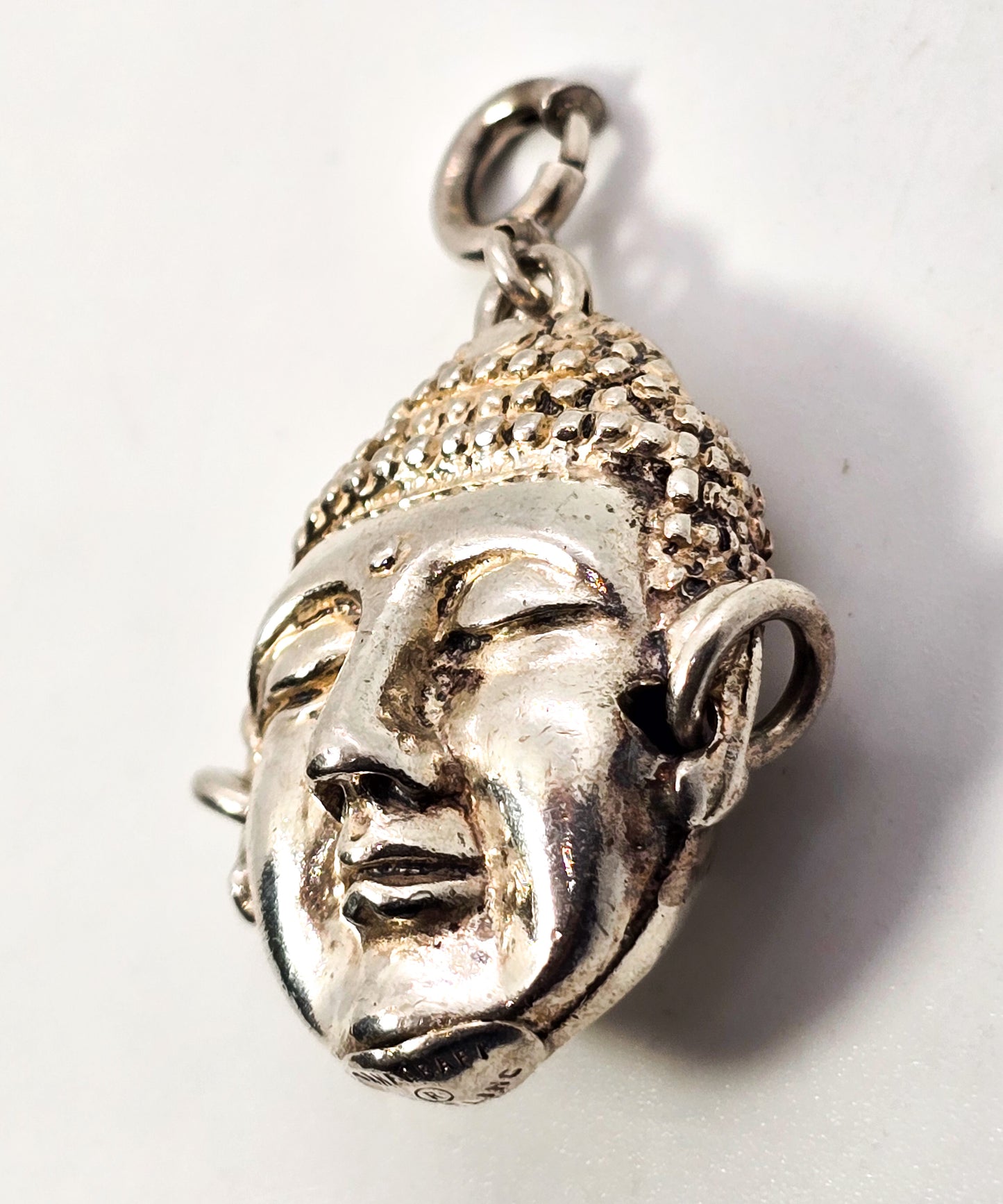 Danecraft Sterling silver vintage two faced Buddha Charm happy sad original clasp