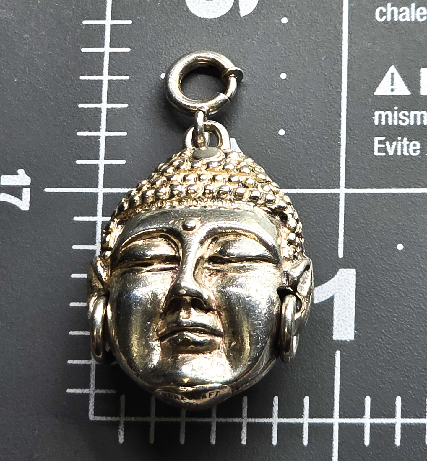 Danecraft Sterling silver vintage two faced Buddha Charm happy sad original clasp