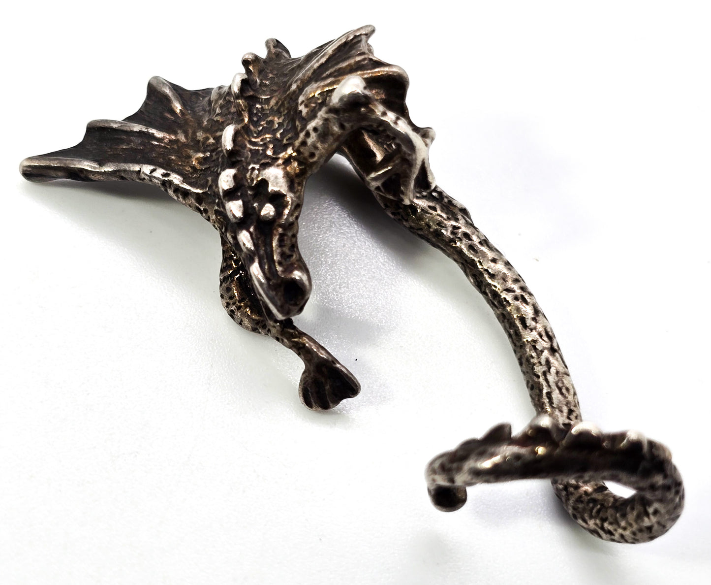 Dragon Retro 1982 sterling silver detailed ear cuff wrap no pierce cartilage ear hugger