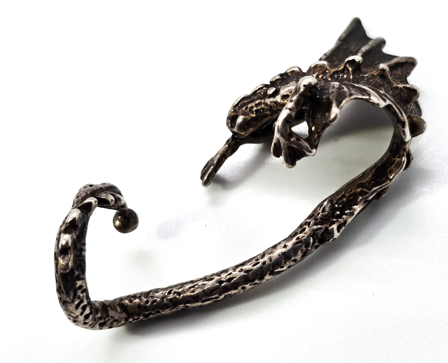 Dragon Retro 1982 sterling silver detailed ear cuff wrap no pierce cartilage ear hugger